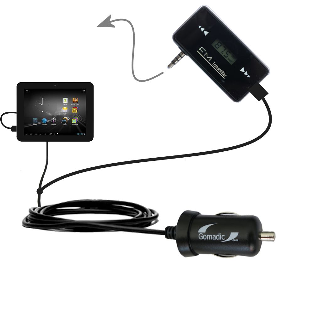 FM Transmitter Plus Car Charger compatible with the D2 D2-721G