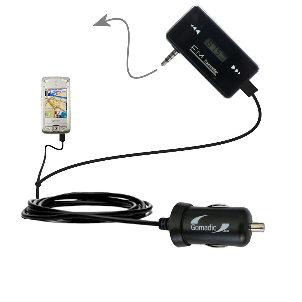 FM Transmitter Plus Car Charger compatible with the ETEN M700 M750