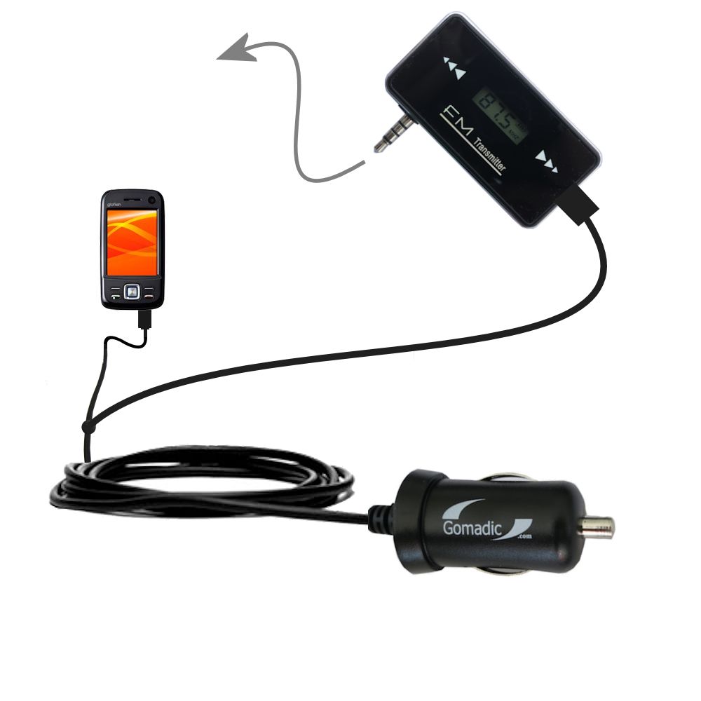 FM Transmitter Plus Car Charger compatible with the ETEN M750