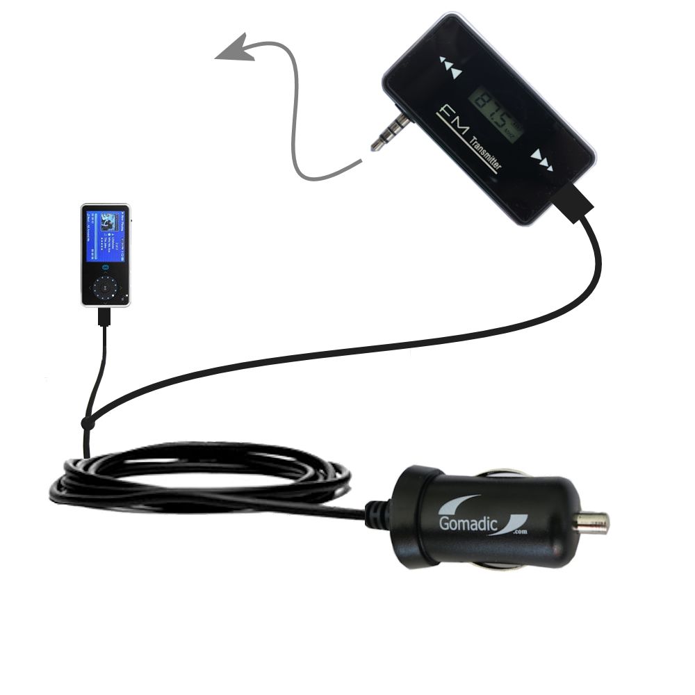 FM Transmitter Plus Car Charger compatible with the Insignia NS-4V24