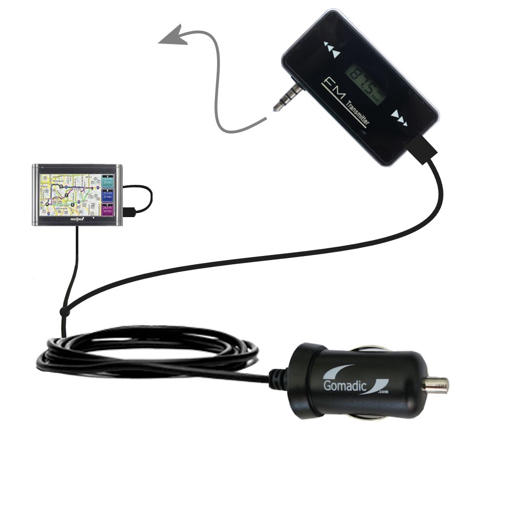 FM Transmitter Plus Car Charger compatible with the Insignia NS-CNV20