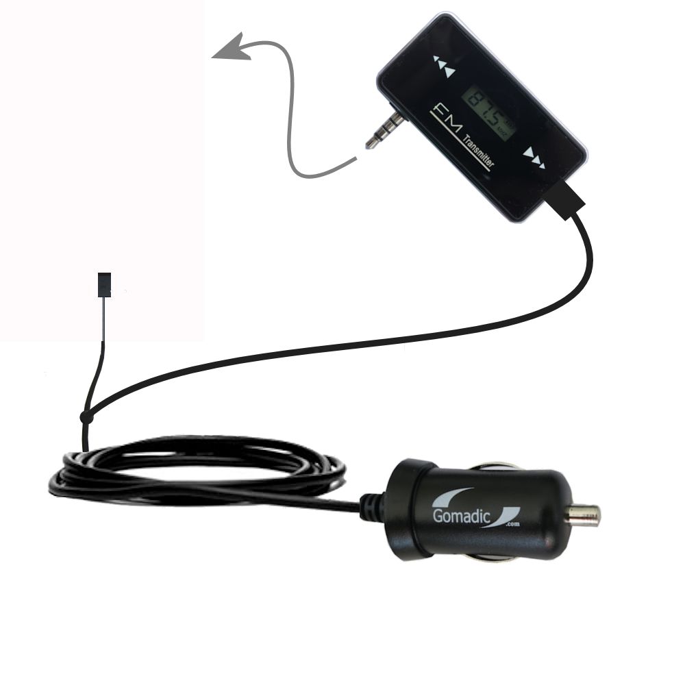 FM Transmitter Plus Car Charger compatible with the Insignia NS-HD02 HD Radio