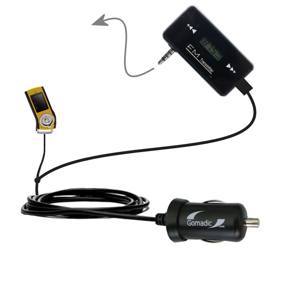 FM Transmitter Plus Car Charger compatible with the iRiver T10