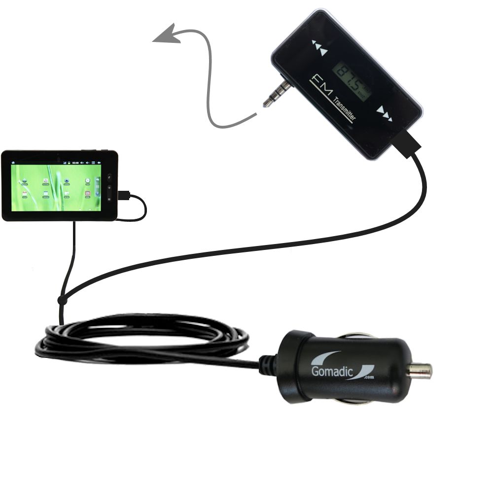 FM Transmitter Plus Car Charger compatible with the iView 760TPC