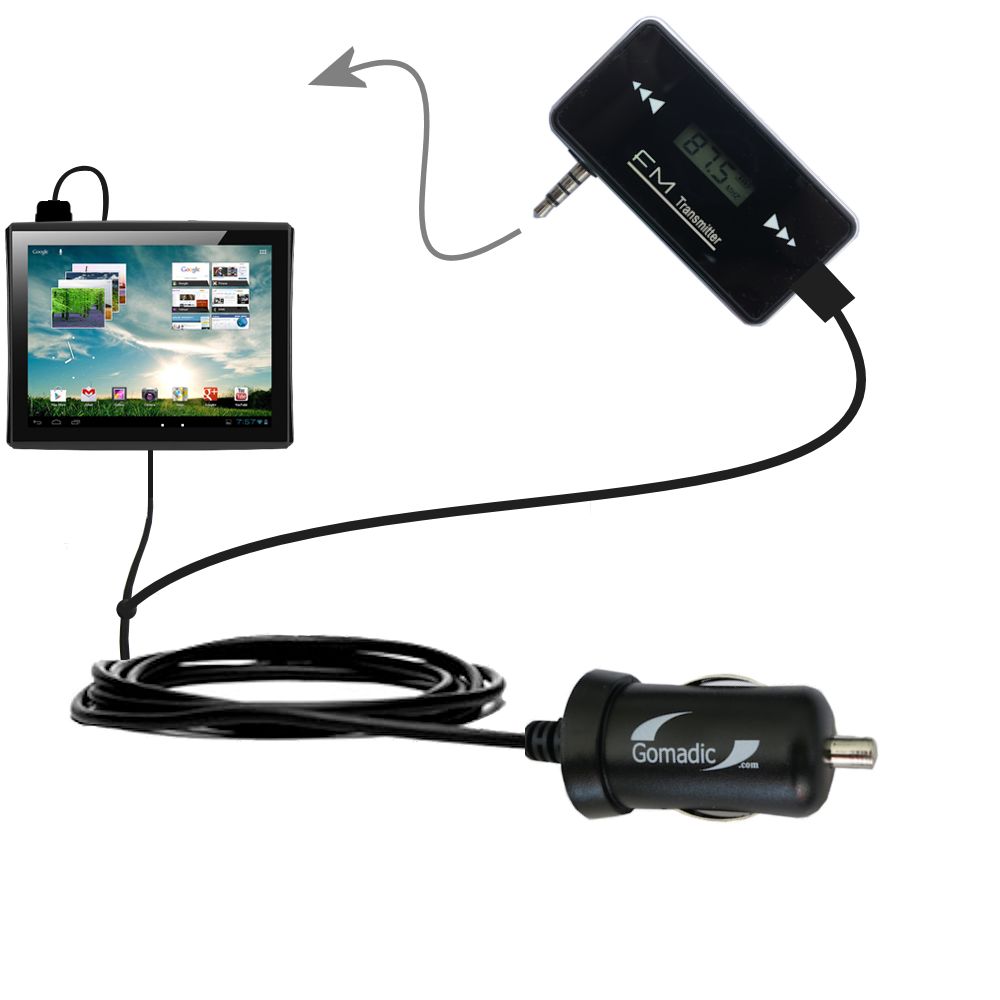 FM Transmitter Plus Car Charger compatible with the Le Pan M97