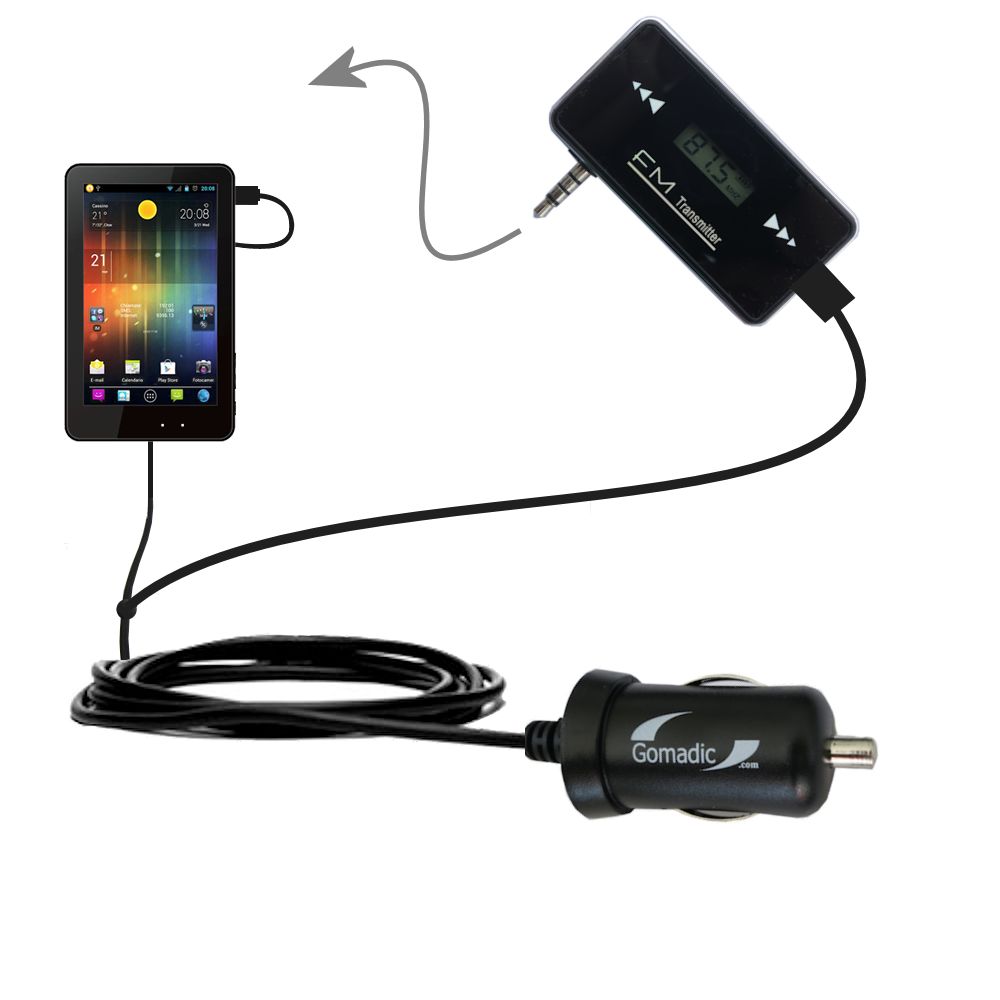 FM Transmitter Plus Car Charger compatible with the MID M729b