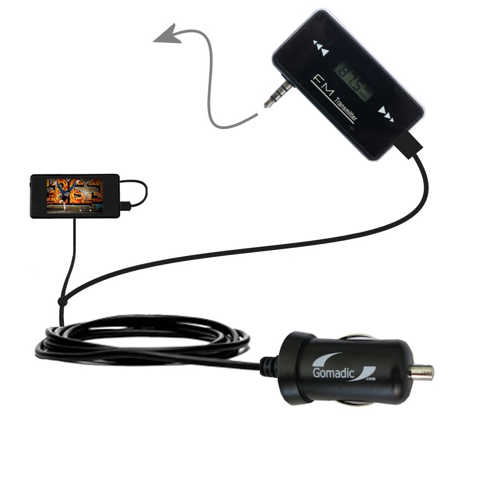 FM Transmitter Plus Car Charger compatible with the Nextar MA809