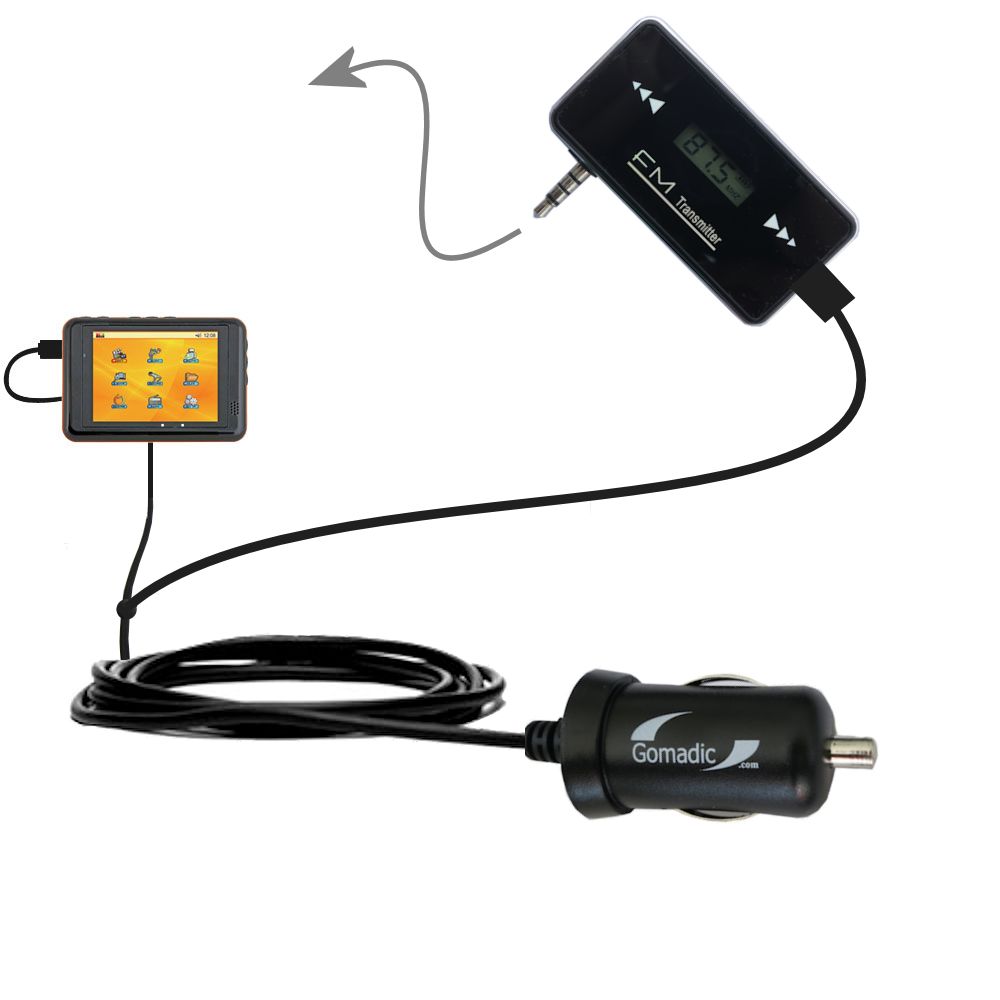 FM Transmitter Plus Car Charger compatible with the Nextar T30