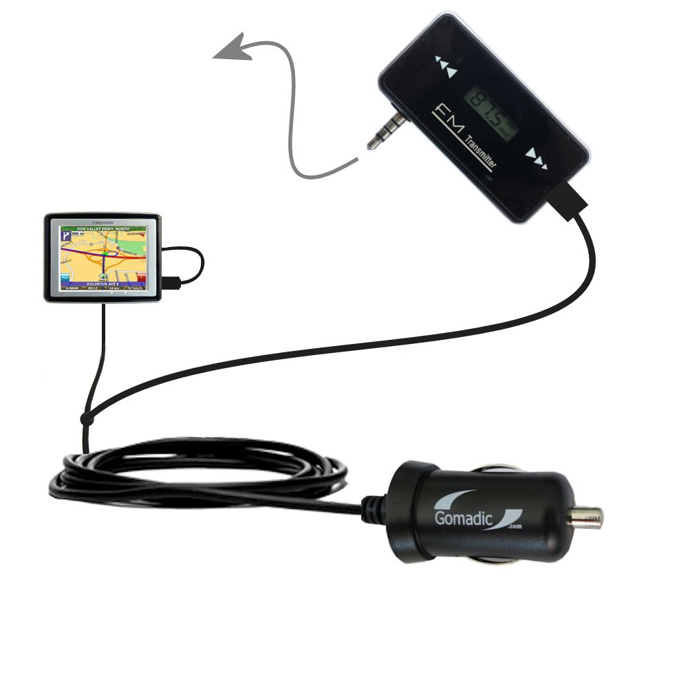 FM Transmitter Plus Car Charger compatible with the Nextar X3-T