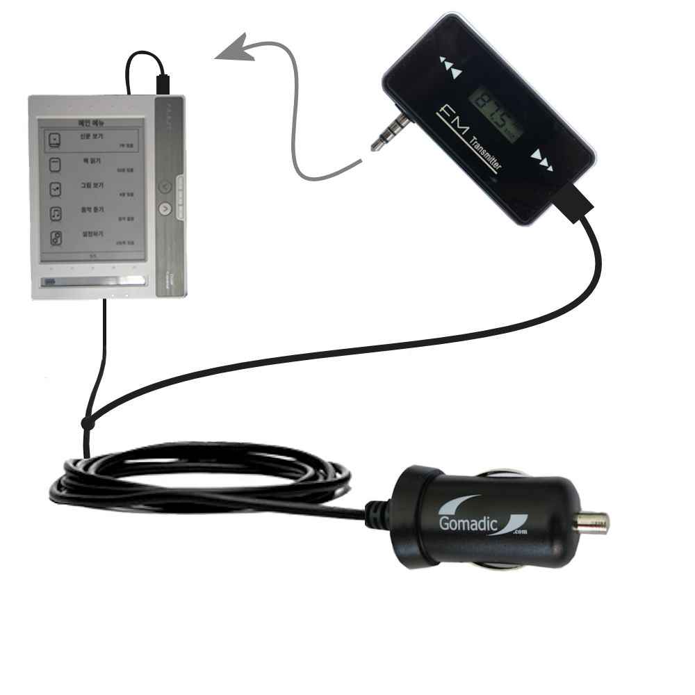 FM Transmitter Plus Car Charger compatible with the NUUTbook NUUT2
