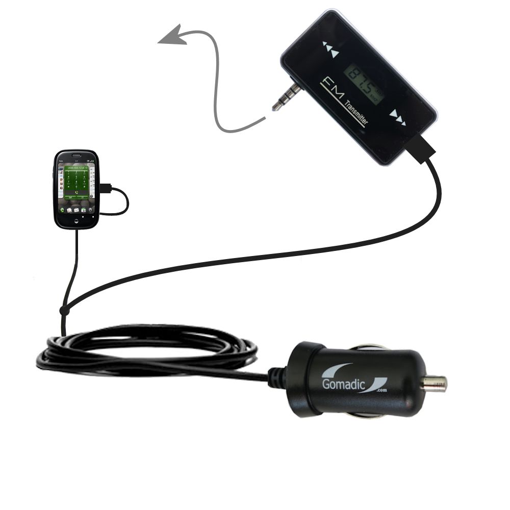 FM Transmitter Plus Car Charger compatible with the Palm Pre 2