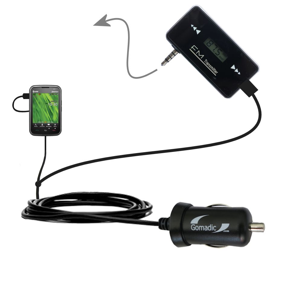 FM Transmitter Plus Car Charger compatible with the Pantech Renue