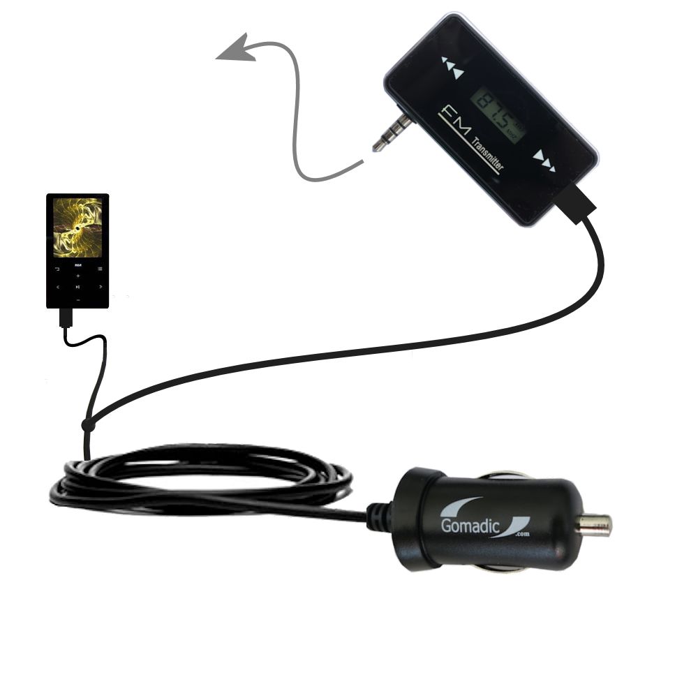 FM Transmitter Plus Car Charger compatible with the RCA M6204