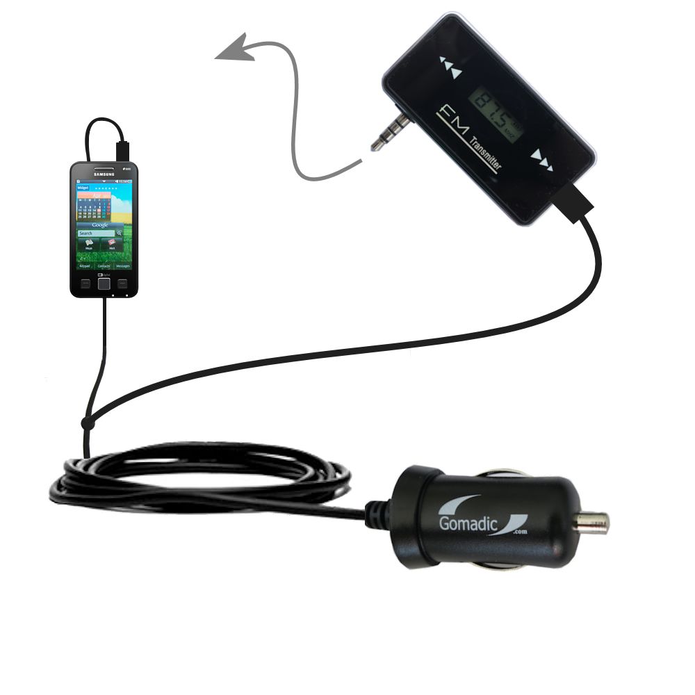 FM Transmitter Plus Car Charger compatible with the Samsung Duos TV