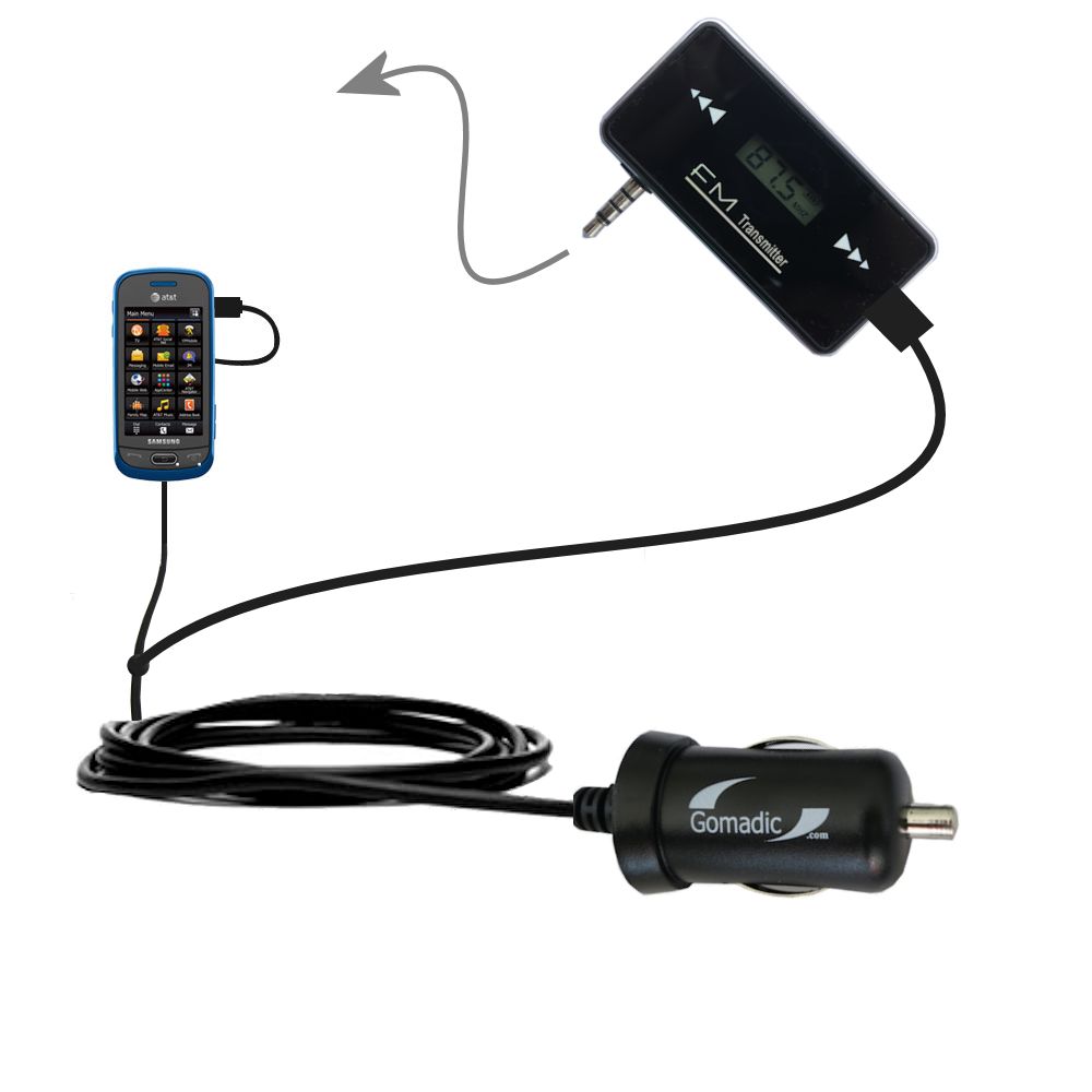 FM Transmitter Plus Car Charger compatible with the Samsung Eternity II