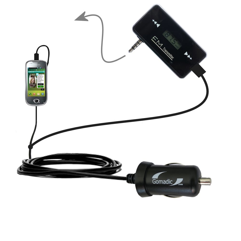 FM Transmitter Plus Car Charger compatible with the Samsung Galaxy 3