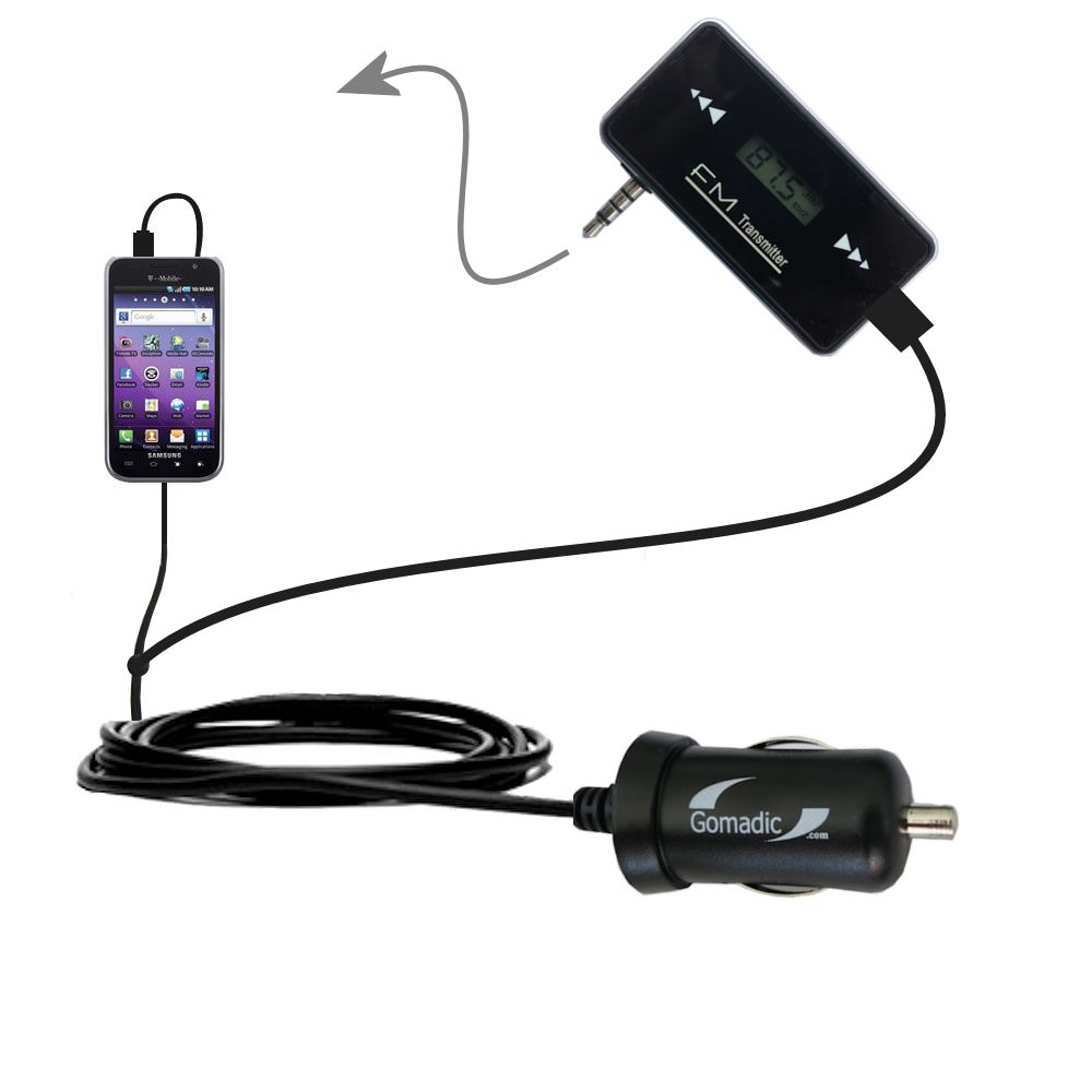 FM Transmitter Plus Car Charger compatible with the Samsung Galaxy S 4G