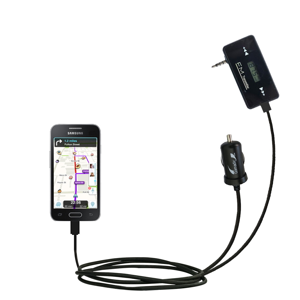 FM Transmitter Plus Car Charger compatible with the Samsung Galaxy V