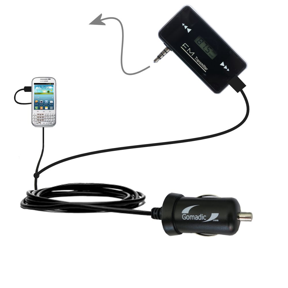 FM Transmitter Plus Car Charger compatible with the Samsung GT-B5310R
