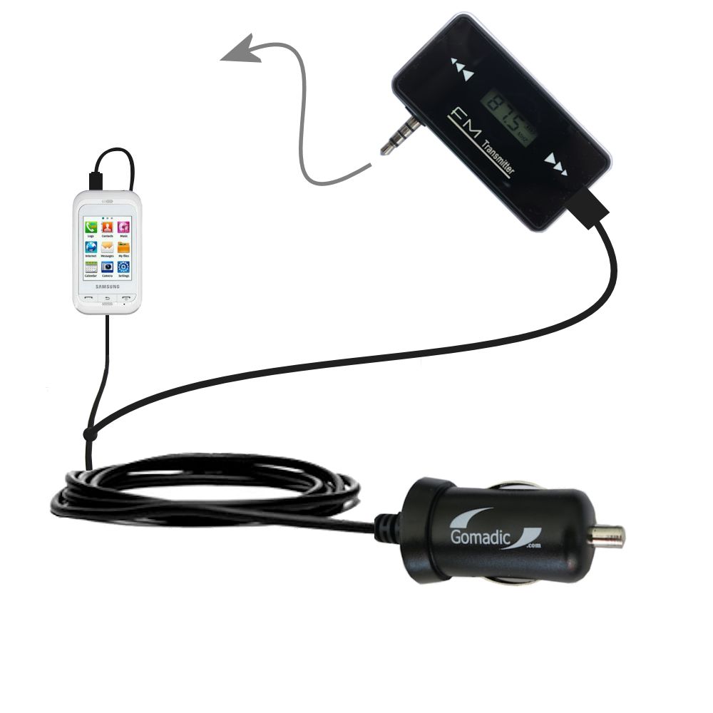 FM Transmitter Plus Car Charger compatible with the Samsung Libre
