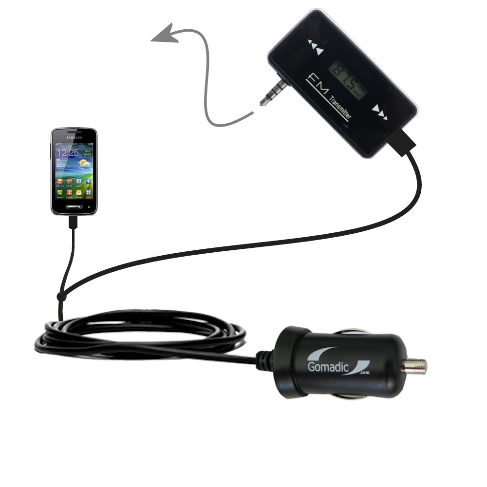 FM Transmitter Plus Car Charger compatible with the Samsung S5380