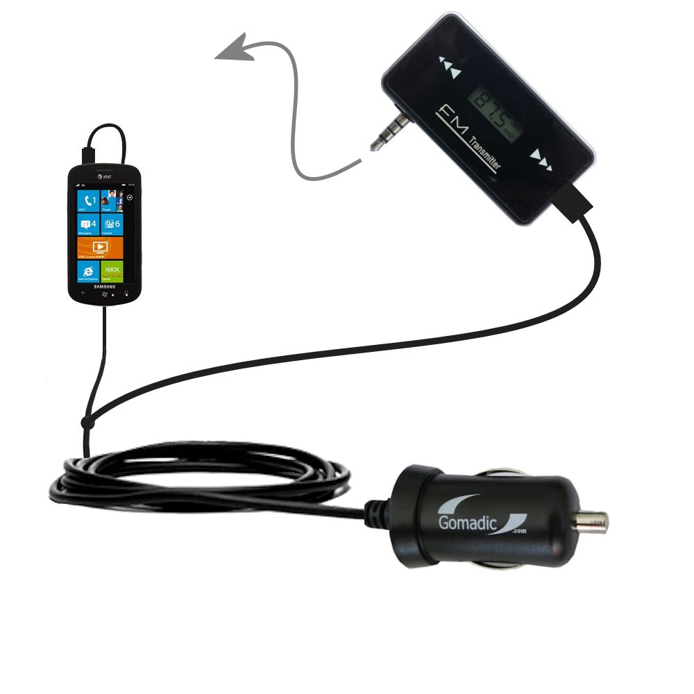 FM Transmitter Plus Car Charger compatible with the Samsung SGH-i916