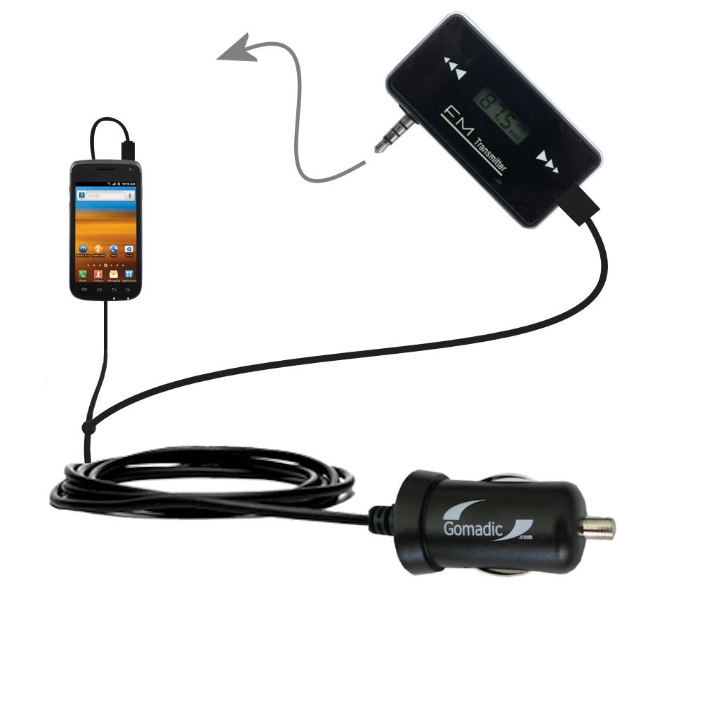 FM Transmitter Plus Car Charger compatible with the Samsung SGH-T679