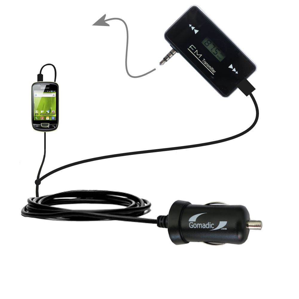 FM Transmitter Plus Car Charger compatible with the Samsung Tass