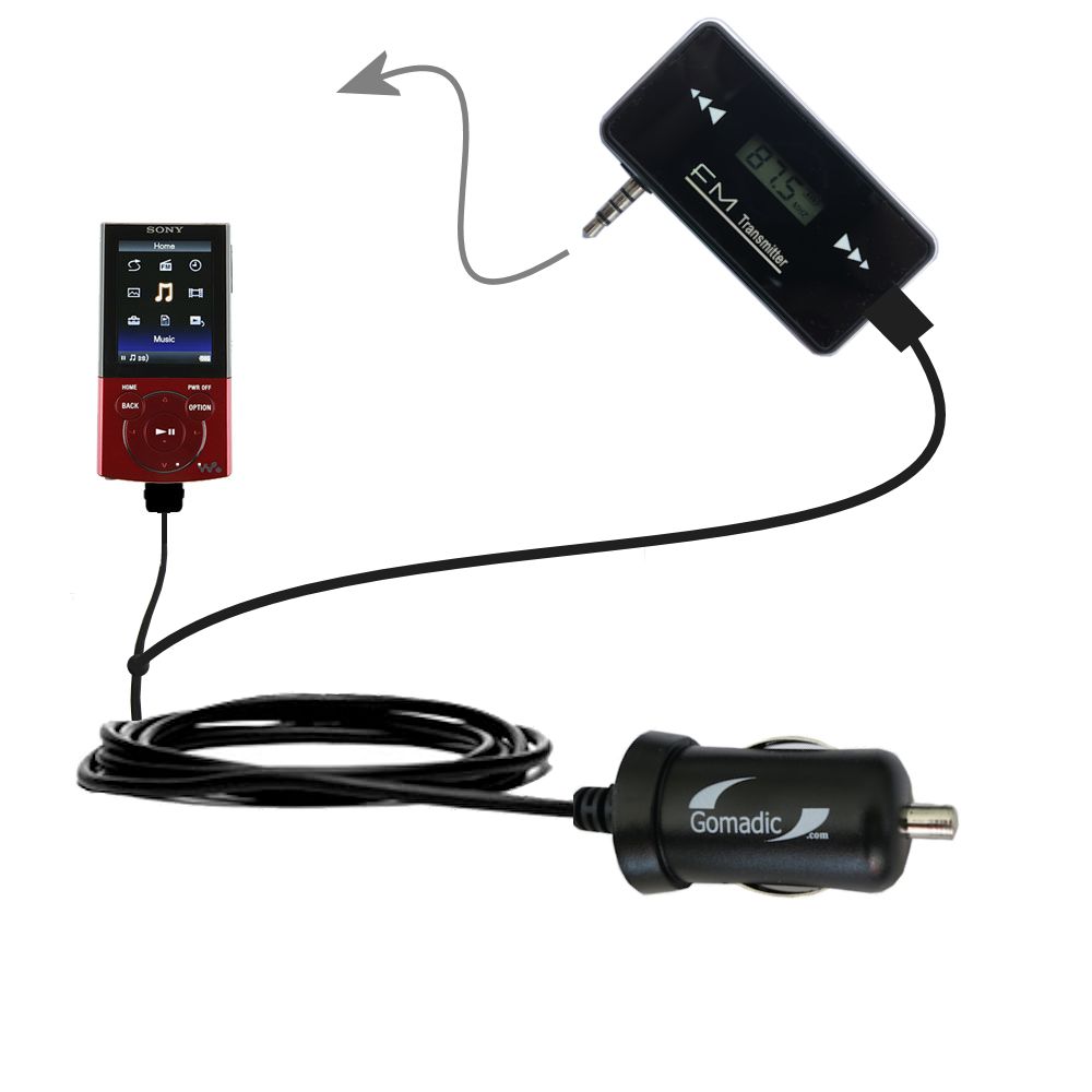 FM Transmitter Plus Car Charger compatible with the Sony E Series