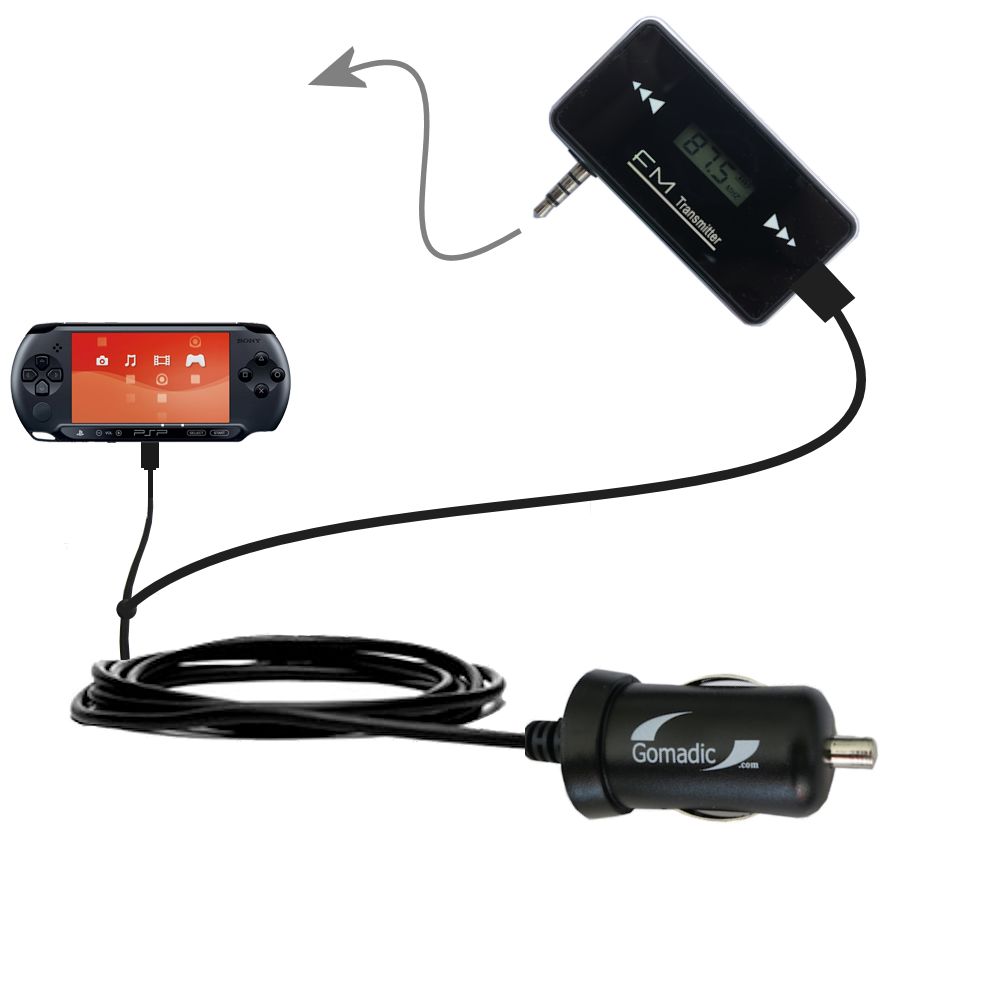 FM Transmitter Plus Car Charger compatible with the Sony PSP
