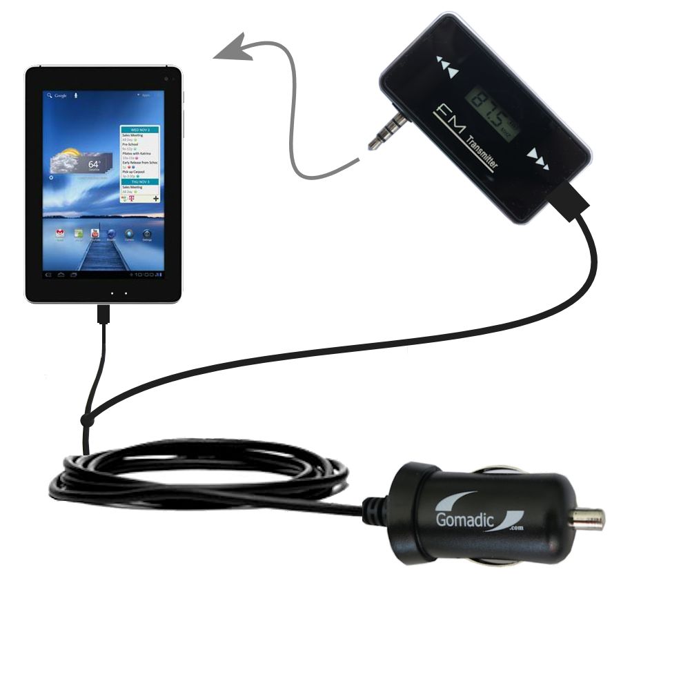 FM Transmitter Plus Car Charger compatible with the T-Mobile Springboard
