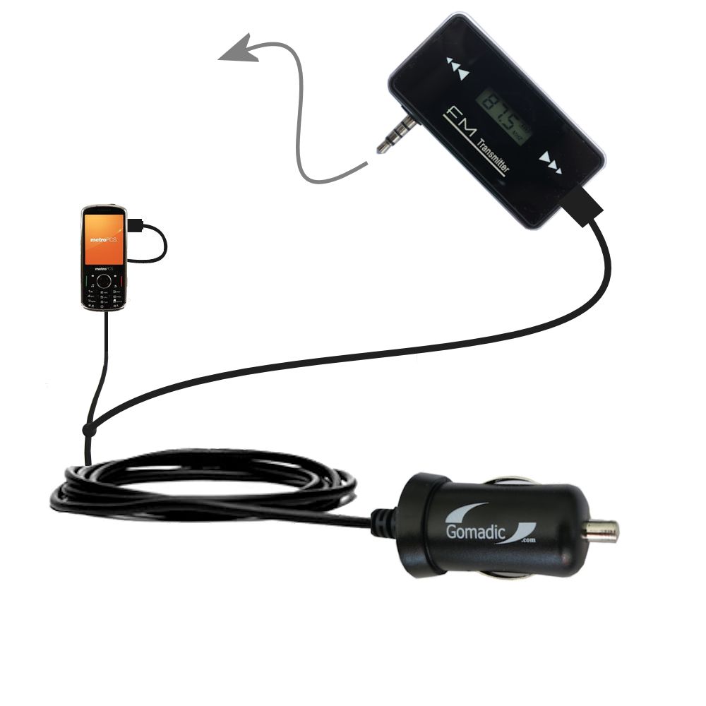 FM Transmitter Plus Car Charger compatible with the ZTE Agent