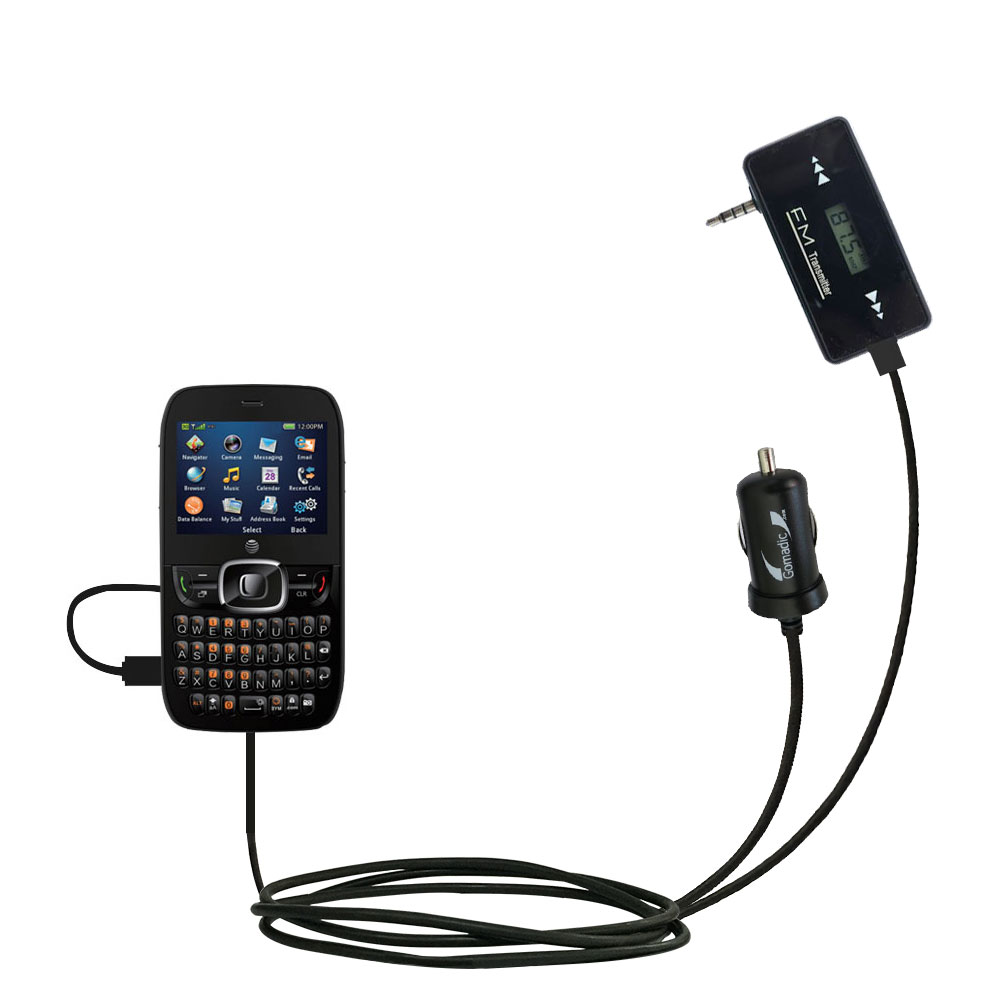 FM Transmitter Plus Car Charger compatible with the ZTE Altair 2