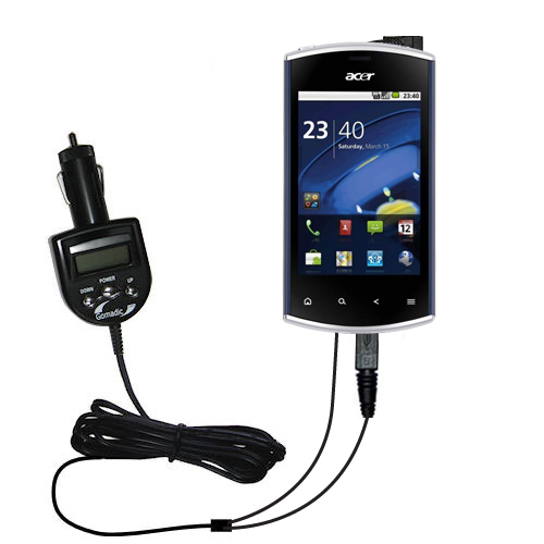 FM Transmitter & Car Charger compatible with the Acer Liquid mini