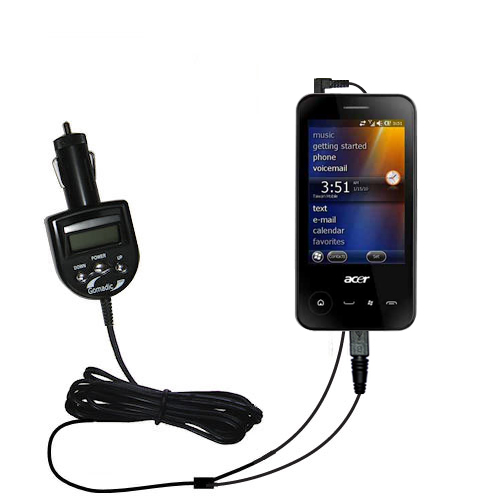 FM Transmitter & Car Charger compatible with the Acer NeoTouch P400 P300