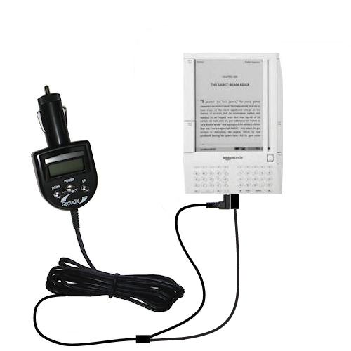 FM Transmitter & Car Charger compatible with the Amazon Kindle (1st Generation)