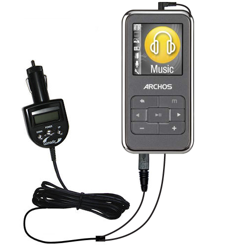 FM Transmitter & Car Charger compatible with the Archos 15b 18b 18c Vision
