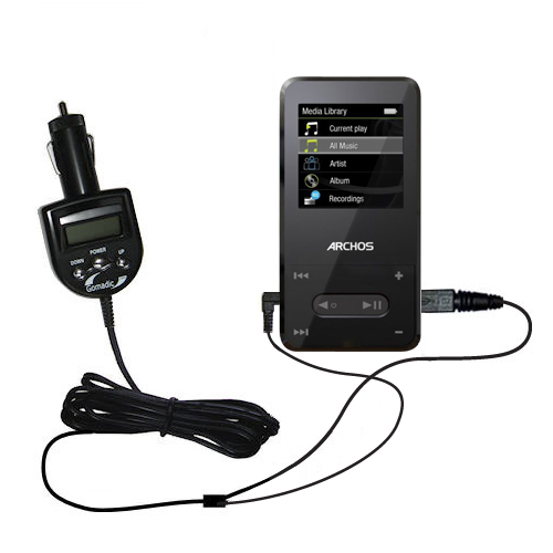 FM Transmitter & Car Charger compatible with the Archos 18 18b Vision A18VB