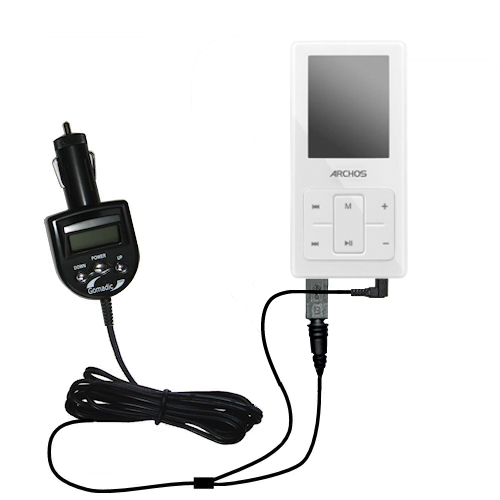 FM Transmitter & Car Charger compatible with the Archos 2 / 3