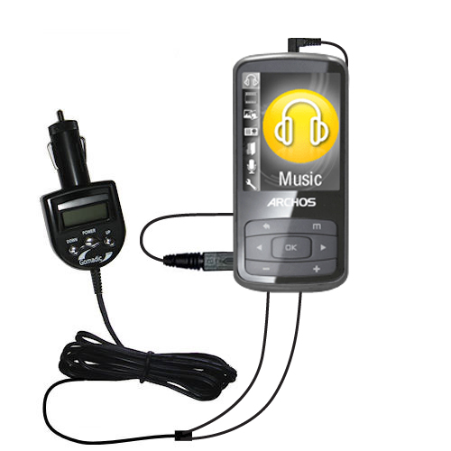 FM Transmitter & Car Charger compatible with the Archos 20b 20c Vision