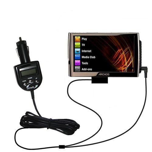 FM Transmitter & Car Charger compatible with the Archos 5 5g (all GB Sizes)