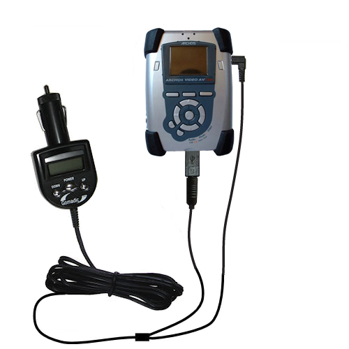 FM Transmitter & Car Charger compatible with the Archos AV100 AV120