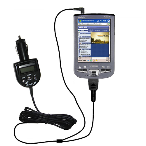 FM Transmitter & Car Charger compatible with the Asus MyPal A716 A730 A730w