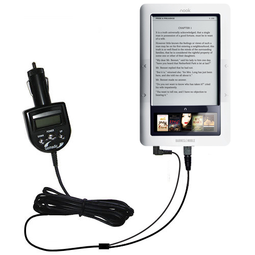 FM Transmitter & Car Charger compatible with the Barnes and Noble Nook 3G Wi-Fi