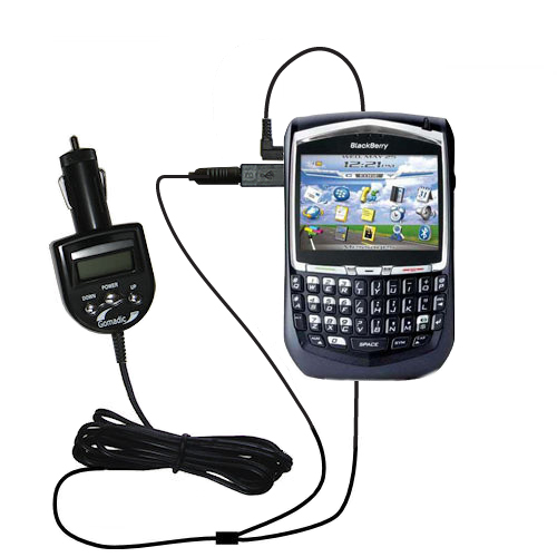 FM Transmitter & Car Charger compatible with the Blackberry 8700 8700g 8700e 8700r