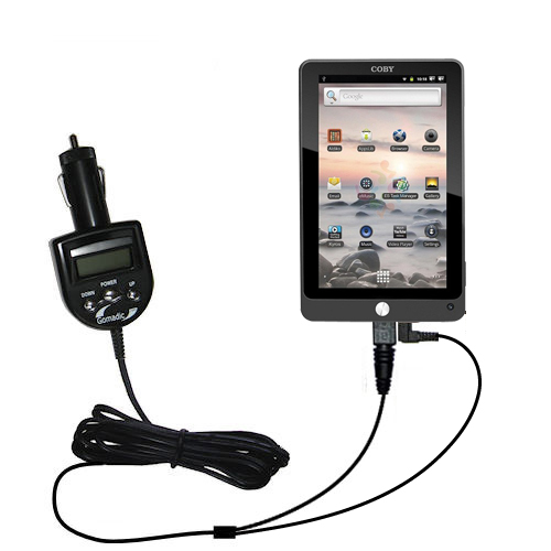 FM Transmitter & Car Charger compatible with the Coby Kyros MID7125