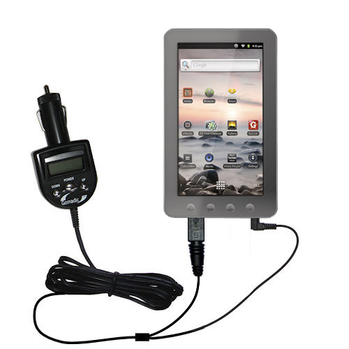 FM Transmitter & Car Charger compatible with the Coby KYROS MID7012