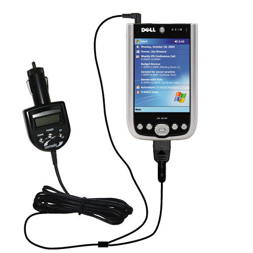 FM Transmitter & Car Charger compatible with the Dell Axim X50 X50v