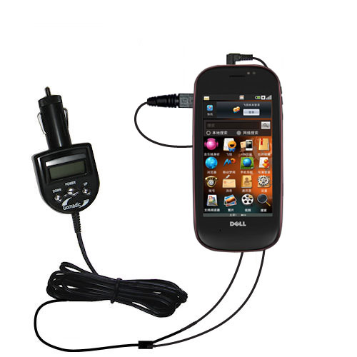 3rd Generation Audio FM Transmitter and Car Vehicle Charger suitable for the Dell Mini 3 3i 3ix - Uses Gomadic TipExchange Technology