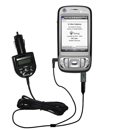 3rd Generation Audio FM Transmitter and Car Vehicle Charger suitable for the ETEN M700 M750 - Uses Gomadic TipExchange Technology